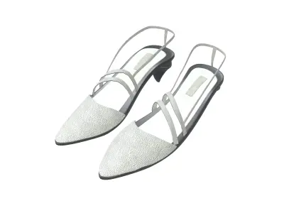 Medium Heel Shoes v2 006 Low-poly 3D model