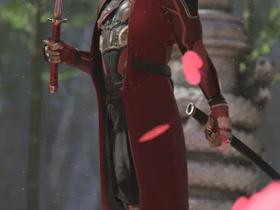 Blind Rohnin Character and Outfit for Genesis 9