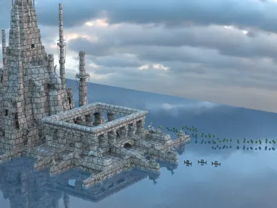 Egyptian Pharaoh Kings palace 1 3D model