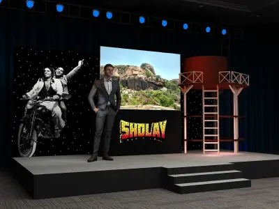  Sholay theme stage  3D model