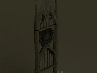A gothic arch and candles 3D model