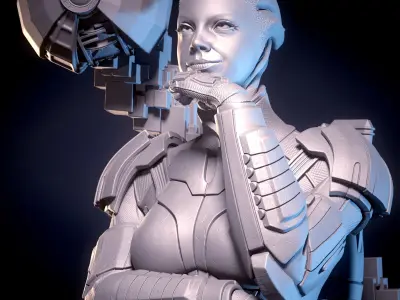 Mass Effect Fanart - Liara TSoni 3d print model Pose 2 3D print model