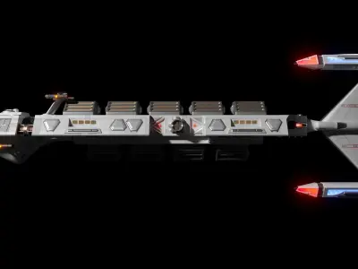 STAR-TREK Federation Cargo Freighter 3D model