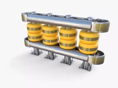 Tileable rolling barrier v1 3D model