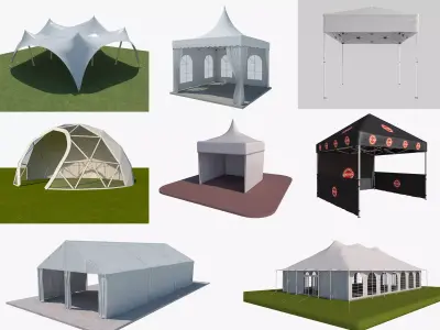 Tent Pack 8 Models 3D model