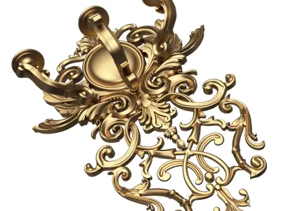 Classic Wall Chandelier 04 Low-poly 3D model