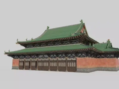 Ancient Asian Architecture Temples and Palaces 3D model