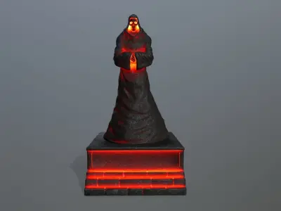 lava statue  Low-poly 3D model