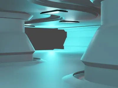 Sci-fi Scene for renders 3D model 3D model