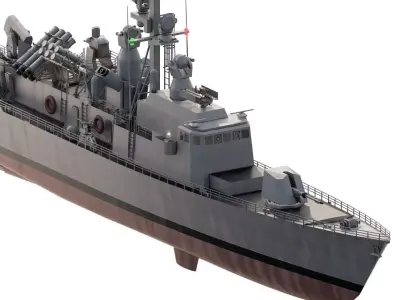 US NAVY GUIDED MISSILE PATROL BOAT 3D model