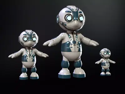 Minirobotic6 Low-poly 3D model