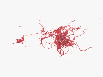 Swirly Blood Splatter Vol2 2 3D model