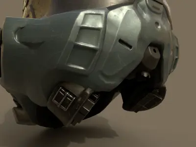 scifi helmet Low-poly 3D model Low-poly 3D model