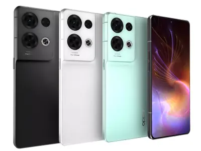 Oppo Reno8 Pro Plus Full Colors 3D model