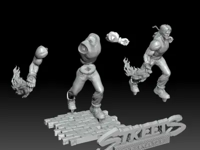 Axel Stone Streets of Rage Miniature 3D print model
