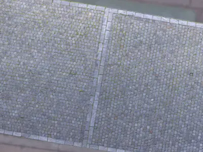 cobblestone ground - raw scan and gameready lowpoly Free 3D model