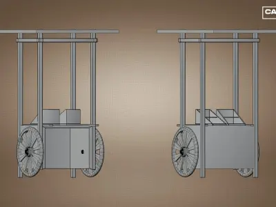 75 Arabic City Street Props Pack Low-poly 3D model
