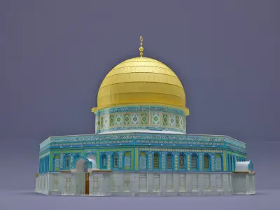 Al-Aqsa Mosque The Dome of the Rock Low-poly 3D model