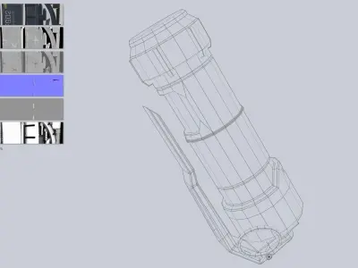 Scifi grenade Low-poly 3D model