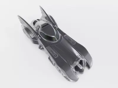 Batmobile Low-poly 3D model