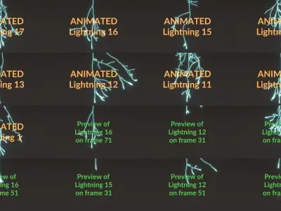 Animated Lightning PACK 25 versions