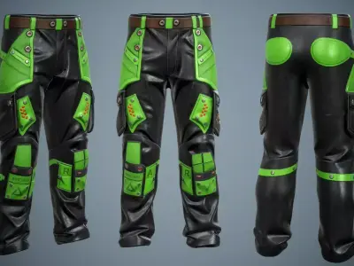 Sci-Fi Pants P01 Low-poly 3D model