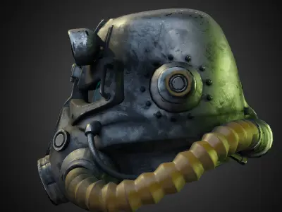 Fallout 4 T-45 Power Armor Helmet for Cosplay 3D print model