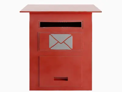 Postbox 01 Low-poly 3D model