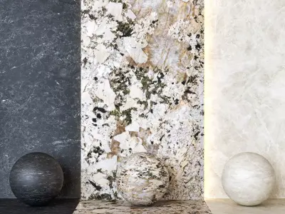 3 in 1 Porcelanosa Xtone Alpinus - Ars - Argos Tile Set Texture