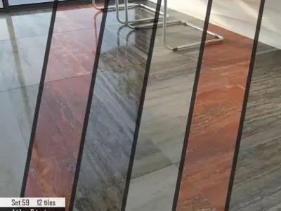 ABC Stone Set 3D model