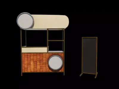 Street Food stand 3D model