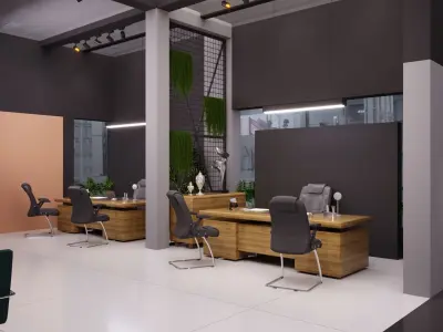 10x25 Exhibiton Stand 3D Model 3 Sides Open Booth 3D model
