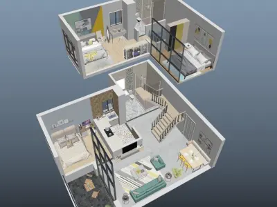 High details floorplan 3D model