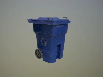 Recycle Bin - 4K PBR Game Ready  Low-poly 3D model