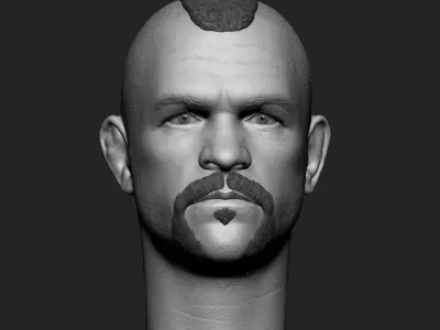 Chuck Liddell The Iceman headsculpt 3D print model
