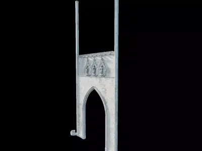 Medieval Church Octogon Bottom Arch - ONLY Low-poly 3D model