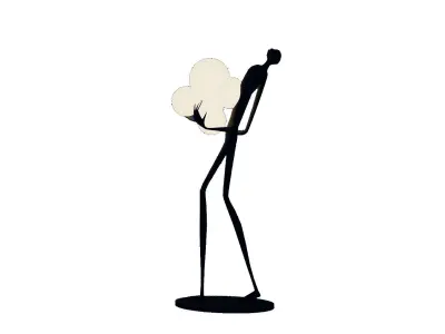 Human Sculpture Lamp 3D Model 3D model