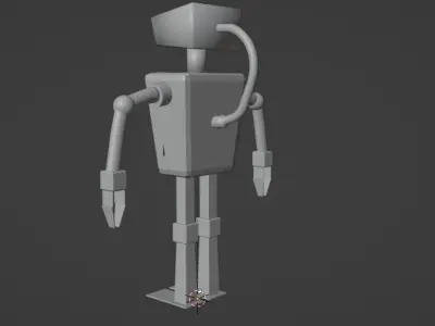 Rigged Robot Low-poly 3D model