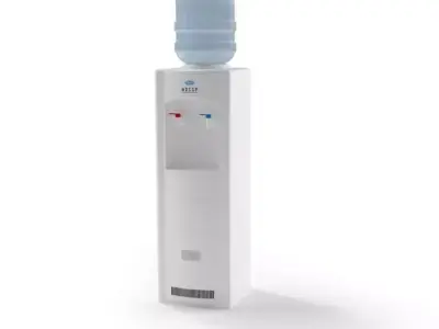 White And Blue Water Cooler 3D model