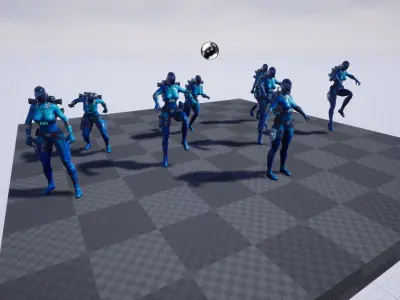 Space Woman Low-poly 3D model