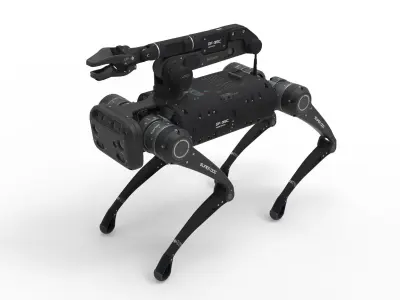 robot dog with manipulator 3D model