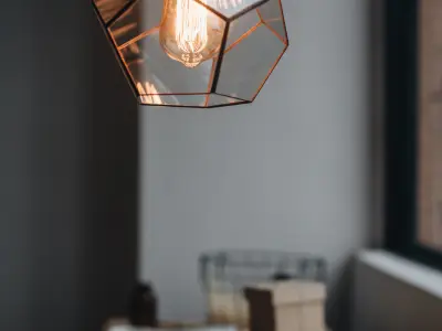 Pendant geometric glass light Dodecahedron Free 3D model