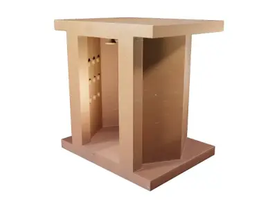 Wooden Elevator Toy Low-poly 3D model