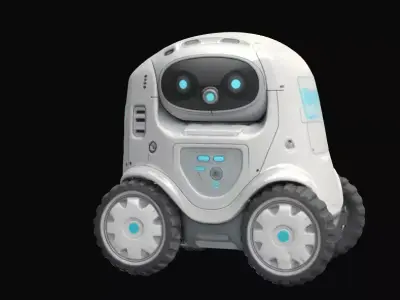 Autonomous Delivery Robot Game Ready Sci-Fi Prop 3D Model Low-poly 3D model