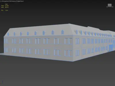 Rathaus Abtei Low-poly 3D model