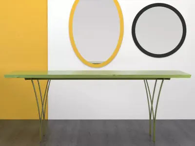Gap dining table with metal legs 3D model