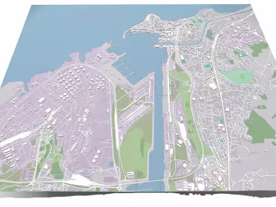 Cityscape Port de Buc France  3D model