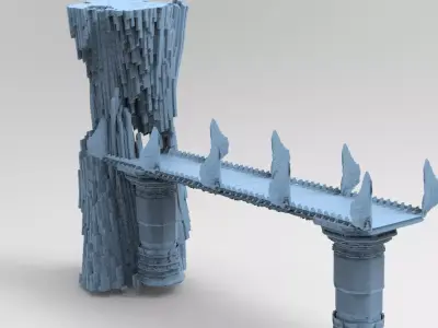 Desert Crusades Holy Grail tower 3D model