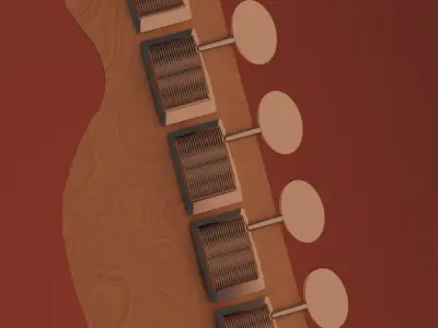 Electro guitar Fender Telecaster 3D model 3D model