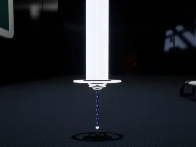 LowPoly Light Sword  Low-poly 3D model